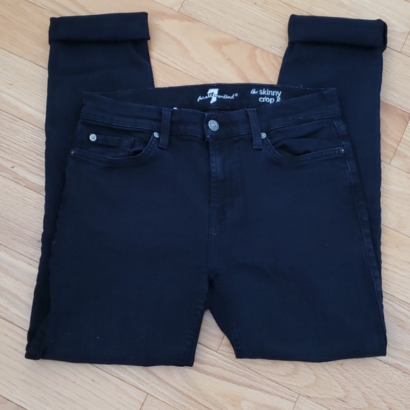 7 For All Mankind The Skinny Crop & Roll Size 28 - Picture 3 of 10